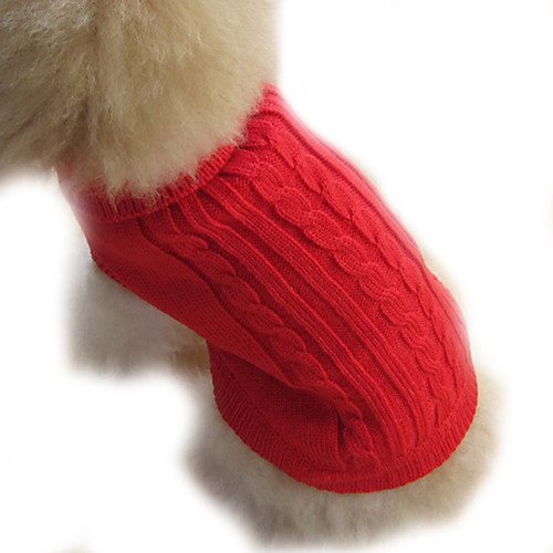 

Собака Свитера Одежда для собак Однотонный Коричневый Красный Синий Сукно Костюм Назначение Зима