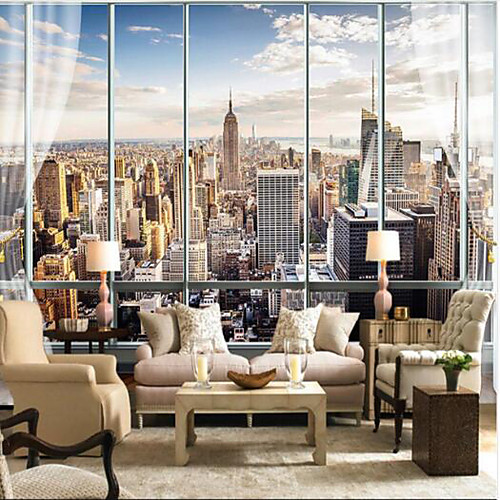 

городские высотные окна на заказ 3d большие настенные покрытия фрески обои подходят ресторан спальня офис город
