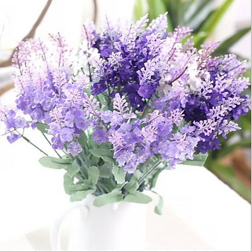 

Artificial Flowers 1 Branch European Style Lavender Tabletop Flower