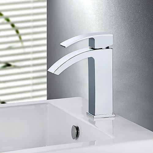 

Bathroom Sink Faucet - Waterfall Chrome Centerset Single Handle One Hole