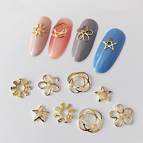 

10pcs alloy sheet copper uv nail decorate nail art decoration