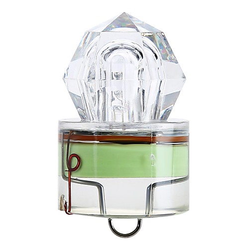 

1шт Освещение для рыбалки Светодиодная лампа Зеленый АБС-пластик подводный LED индикатор Рыбалка 200-500 m