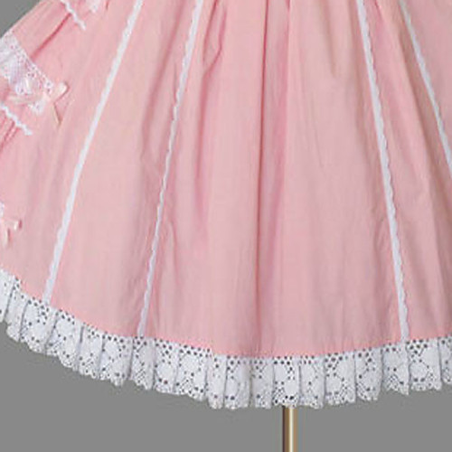 фото Принцесса sweet lolita платья жен. девочки хлопок японский косплей костюмы большие размеры индивидуальные розовый с пышной юбкой сплошной цвет мода крылышко летучая мышь с короткими рукавами Lightinthebox