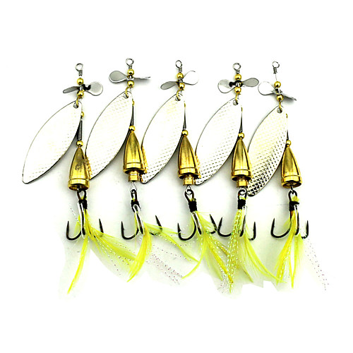 

5 pcs Hard Bait Buzzbait & Spinnerbait Spoons Metal Bait Sinking Bass Trout Pike Sea Fishing Carp Fishing Bass Fishing / Lure Fishing / Trolling & Boat Fishing