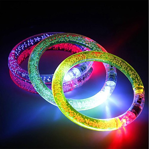 

3pcs осветить браслет вспышки светодиодный свет излучающий электронный браслет светящийся светящийся браслет для рождественской бары