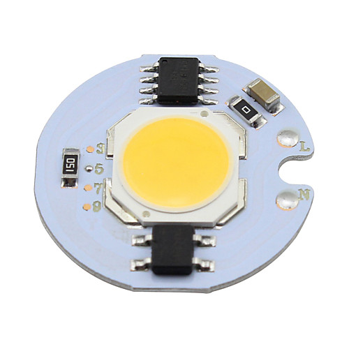 

1pc 5w cob led chip 220v smart ic для diy downlight spot light потолочный свет теплый / холодный белый