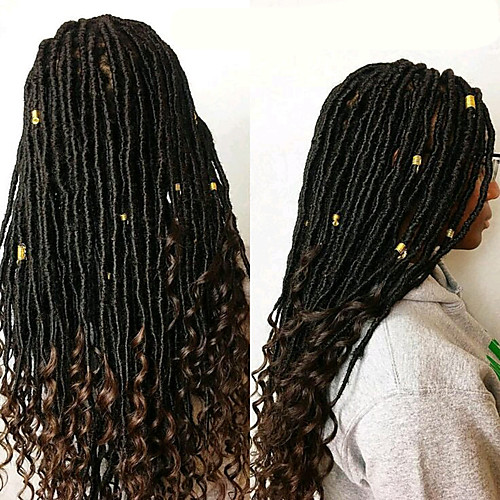 

Волосы для кос Кудрявый дредлоки / Дреды / Faux Locs 100% волосы канекалона / Kanekalon 1pack, 24 корня / пакет, 5pack для головы косы волос Мягкость / Расширения Dreadlock / Искусственные дреды