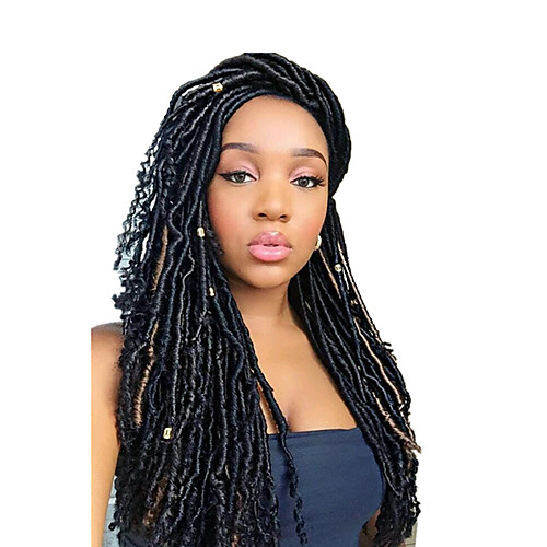 

Braiding Hair Curly Dreadlocks / Faux Locs Synthetic Hair 1pc / pack 24 roots / pack Hair Braids Dreadlock Extensions Dreads Locs Crochet Faux Dreads