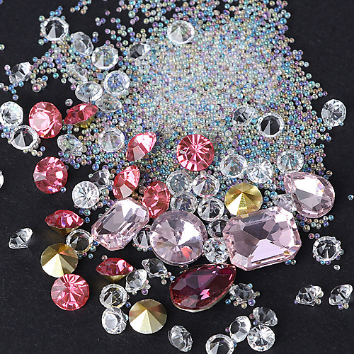 

shaped color white diamond beads sharp bottom drill elf glass beads mixed