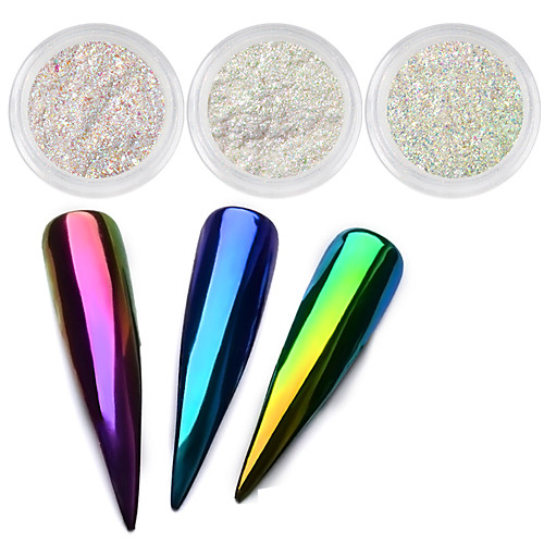 

top neon sparkle unicorn mirror nail powder 0 2g ultra thin aurora mermaid chrome pi g ment manicure nail diy jewelry