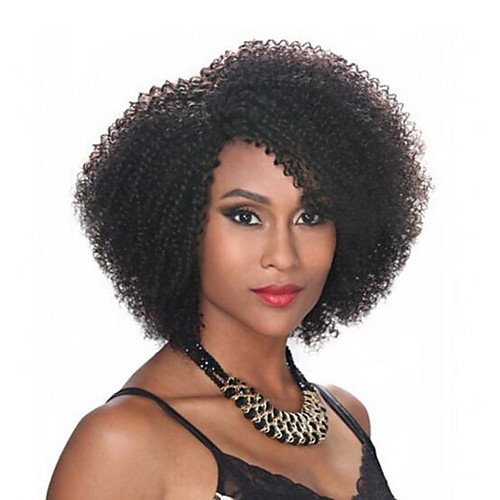 

Человеческие волосы без парики человеческие волосы Remy Кудрявый / Kinky Curly Короткие Прически 2019 Прически Холли Берри Стиль Парик в афро-американском стиле Машинное плетение Парик