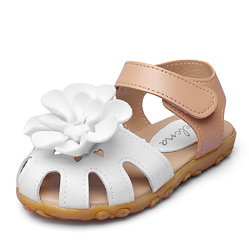 

Girls' Comfort / Flower Girl Shoes Leatherette Sandals Little Kids(4-7ys) Appliques / Magic Tape Purple / Fuchsia / Dusty Rose Summer