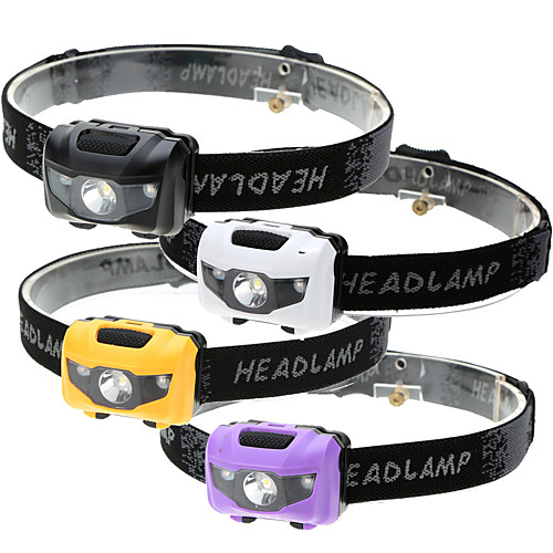 

Headlamps Waterproof 500 lm LED LED Emitters 4 Mode Waterproof 3 Modes LED Light Easy to Carry Emergency Super Light Camping / Hiking / Caving Everyday Use Cycling / Bike Black White Purple