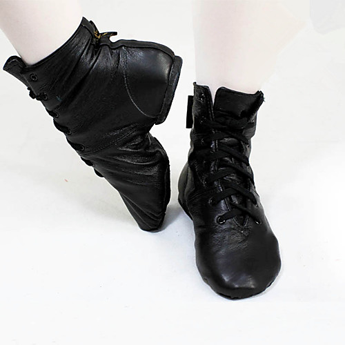 

Women's Dance Shoes Synthetics Jazz Shoes Flat / Boots Flat Heel Customizable Black / Practice / EU39