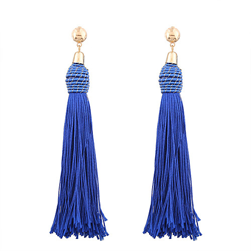 

Women's Drop Earrings Tassel Fringe Ladies Personalized Tassel Boho Bohemian Fashion Earrings Jewelry Red / Fuchsia / Khaki For Wedding Anniversary Housewarming Event / Party Dailywear Thank You