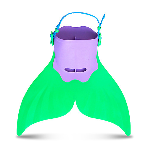 фото Дайвинг ласты ласты русалка с возможностью регулировки короткие ласты плавание дайвинг для погружения с трубкой эластотермопласт pp - для дети пурпурный зеленый светло-синий Lightinthebox