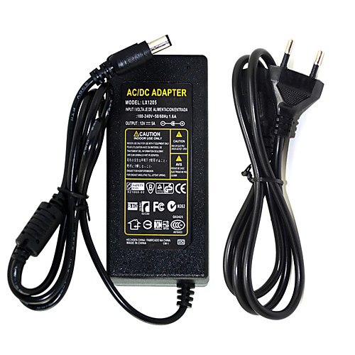 

ac 100-240v до dc 12v 6a трансформаторный переключатель eu / au / uk / us plug 72w 5.5 2.5mm адаптер питания для светодиодной гибкой лампы