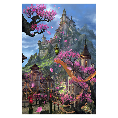 

1000 pcs Novelty Castle Jigsaw Puzzle Adult Puzzle Jumbo Wooden Adults' Toy Gift