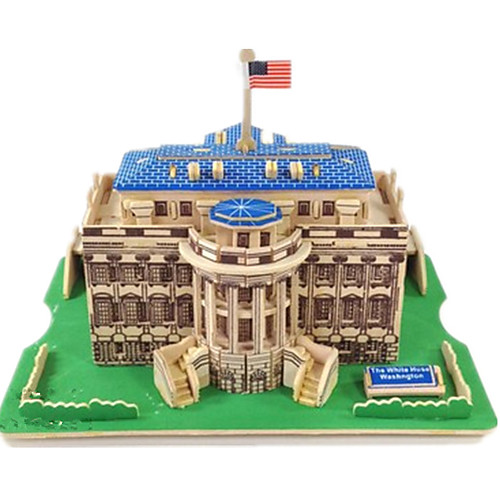 

3D Puzzle Jigsaw Puzzle Model Building Kit Famous buildings House DIY Wooden Classic Kid's Unisex Toy Gift