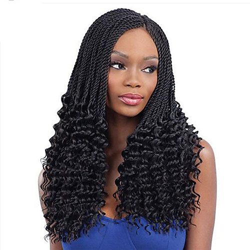 

Braiding Hair Curly Crochet Twist Braids Hair Accessory Human Hair Extensions 100% kanekalon hair Kanekalon 30 roots / pack 34 Roots Hair Braids Ombre Daily