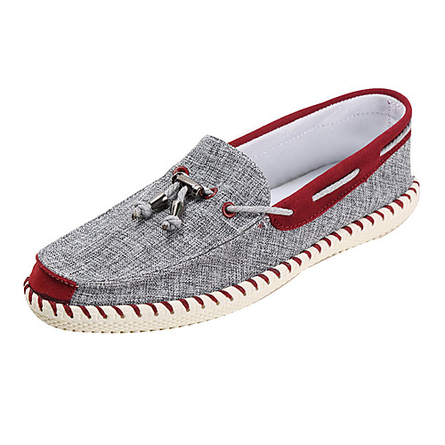 

Men's Comfort Shoes Fabric Spring / Fall Boat Shoes Burgundy / Blue / EU40