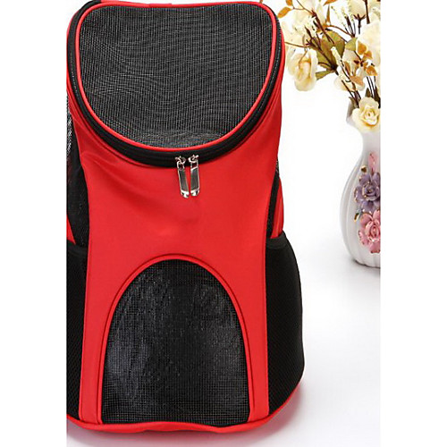 

Cat Dog Carrier Bag & Travel Backpack Front Backpack Portable Breathable Pet Terylene Solid Colored Brown Red Light Blue