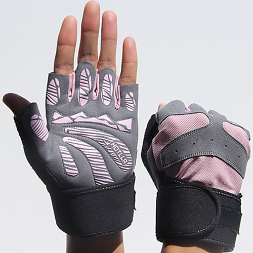 

Bike Gloves / Cycling Gloves Mountain Bike MTB Breathable Anti-Slip Sweat-wicking Protective Fingerless Gloves Half Finger Sports Gloves Blushing Pink Fuchsia for Adults' Camping / Hiking / Caving