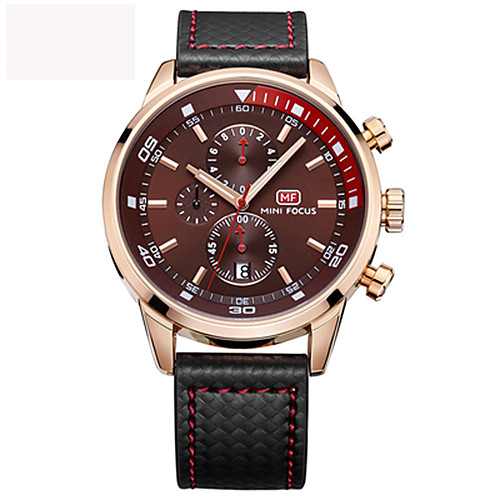 

Men's Sport Watch Military Watch Wrist Watch Japanese Quartz Genuine Leather Black / Blue 30 m Water Resistant / Waterproof Calendar / date / day Analog Charm Luxury Casual Elegant Vintage - Black