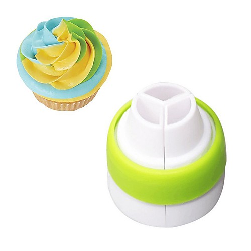 

1Pc 3-Color Icing Piping Bag Russian Nozzle Converter Coupler Cake Cream Pastry Bag Nozzle Adapter Fondant Baking Decor Tool