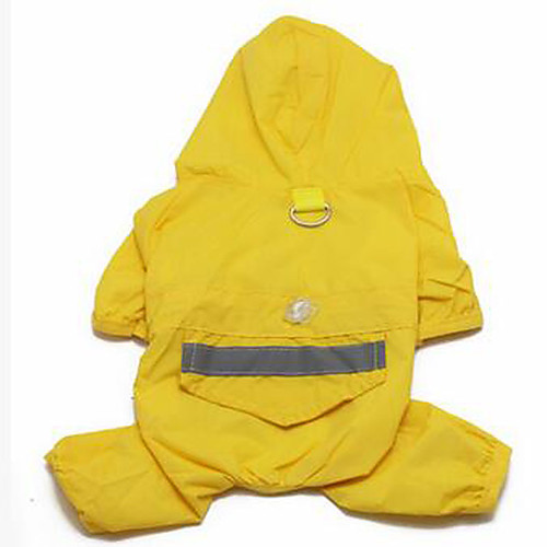 

Dog Rain Coat Dog Clothes Yellow Red Blue Costume Fabric Plastic Solid Colored Waterproof S M L