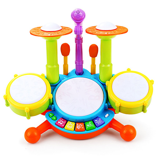 

Барабанная установка Обучающая игрушка Барабанная установка Перезаряжаемый Пластик Детские Игрушки Подарок