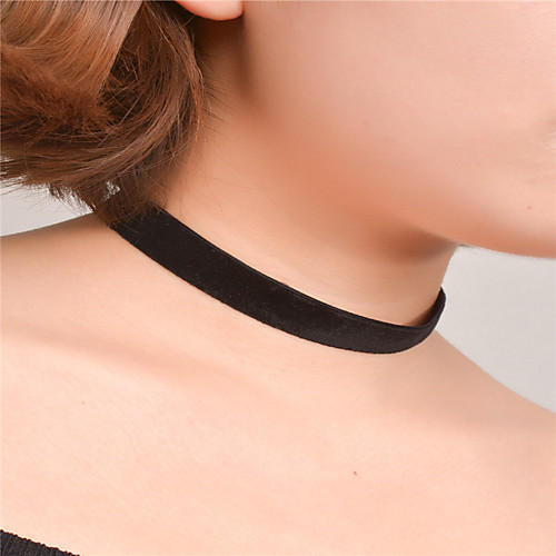 

Women's Choker Necklace Single Strand Personalized Basic Simple Style Fashion Fabric Black Necklace Jewelry For Daily Casual
