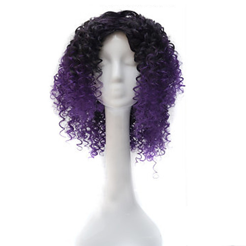 

Парики из искусственных волос Кудрявый Kinky Curly Стиль Ассиметричная стрижка Без шапочки-основы Парик Фиолетовый Искусственные волосы Жен. Природные волосы Парик в афро-американском стиле Фиолетовый
