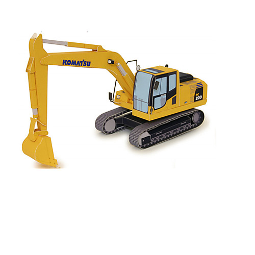 

3D Puzzle Jigsaw Puzzle Paper Craft Excavating Machinery DIY Classic Construction Truck Set Dozer Excavator Kid's Unisex Toy Gift