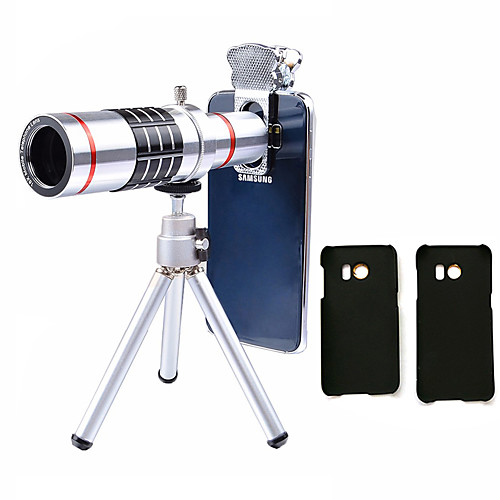 

Lingwei 18x zoom samsung камера телеобъектив широкоугольный объектив / штатив / держатель телефона / жесткий чехол / сумка / ткань для