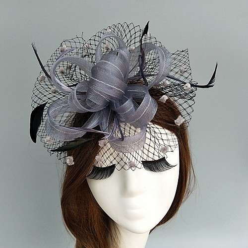 

Лен / Сеть Fascinators / Головные уборы / Завесы для птиц с 1 Свадьба / Особые случаи Заставка