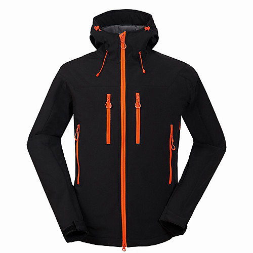 

Men's Hiking Softshell Jacket Hiking Jacket Winter Outdoor Thermal / Warm Waterproof Windproof Breathable Jacket Windbreaker Top Softshell Running Camping / Hiking Hunting Black / Blue / Gray Camping