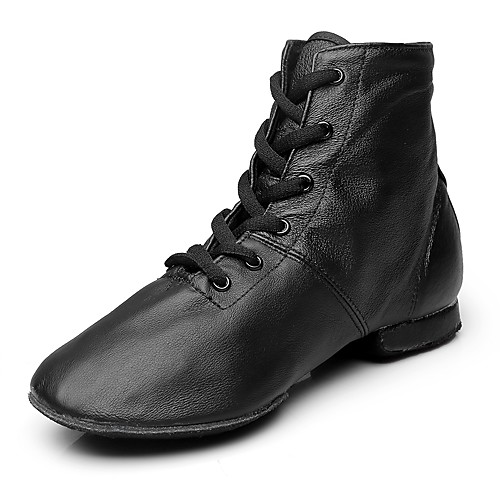 

Жен. Танцевальная обувь Кожа / Полотно Обувь для джаза Ботинки На плоской подошве Персонализируемая Черный / Выступление / EU43