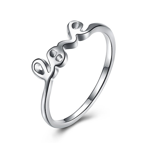 

Women's Band Ring Silver Sterling Silver Luxury Classic Simple Style Wedding Party Jewelry Love