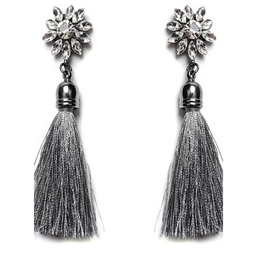 

Women's Drop Earrings Oversized Flower Personalized Tassel Oversized Earrings Jewelry Gray For New Baby Stage Going out