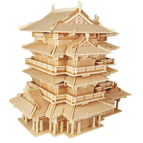 

3D пазлы Пазлы Наборы для моделирования Знаменитое здание Своими руками деревянный Натуральное дерево Классика В китайском стиле Детские Универсальные Игрушки Подарок