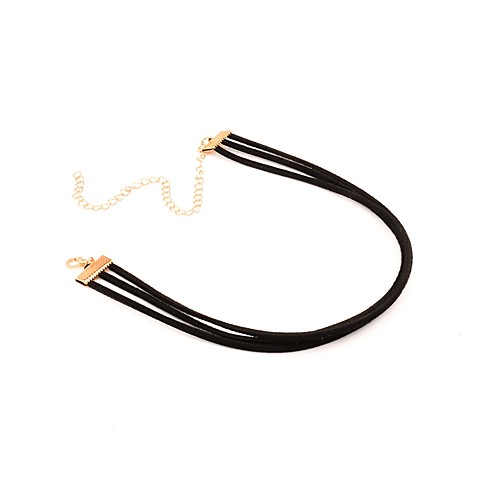 

Women's Choker Necklace Simple Style Fashion Plush Fabric Black Necklace Jewelry For Daily Casual Street Going out