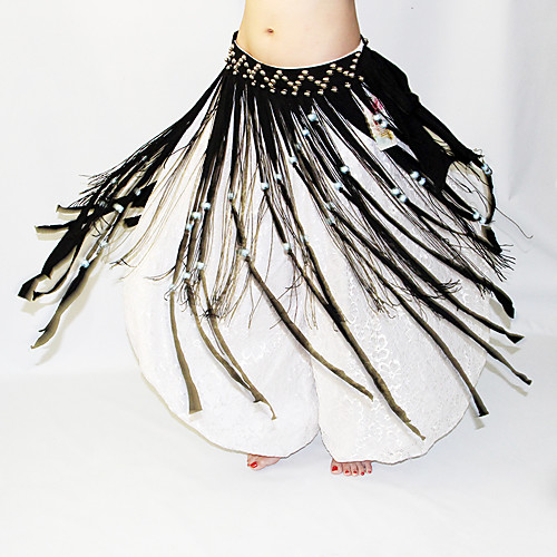 

Танец живота Набедренные повязки для танца живота Жен. Выступление Полиэстер Бусины Жемчуг С кисточками Набедренная повязка для танца