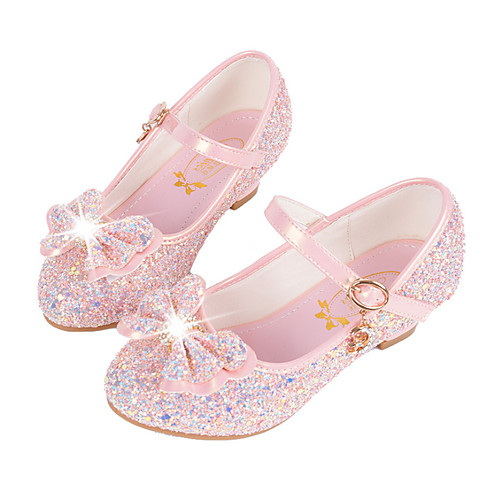 

Girls' Comfort / Novelty / Flower Girl Shoes Synthetic Microfiber PU Flats Little Kids(4-7ys) / Big Kids(7years ) Buckle / Sequin Pink / Blue / White Fall / Winter / TPR (Thermoplastic Rubber)