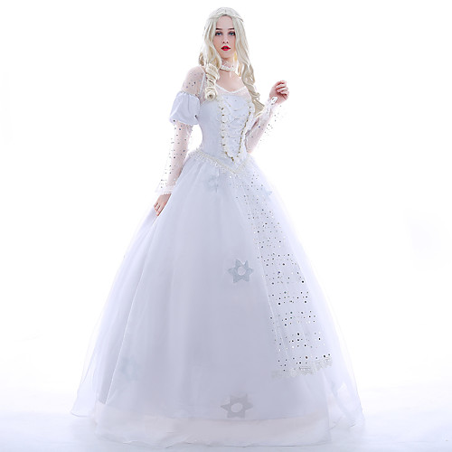 фото Алиса в стране чудес белая королева косплэй парики жен. 55 дюймовый термостойкое волокно белый аниме / шифон / нижняя юбка / satin Lightinthebox