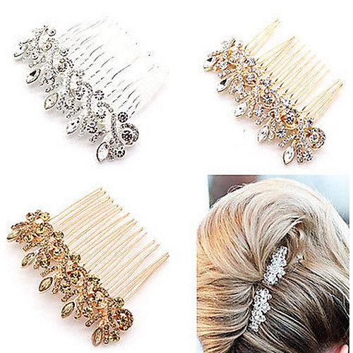 

Crystal / Alloy Hair Combs / Headwear / Hair Stick with Floral 1pc Wedding / Special Occasion / Anniversary Headpiece