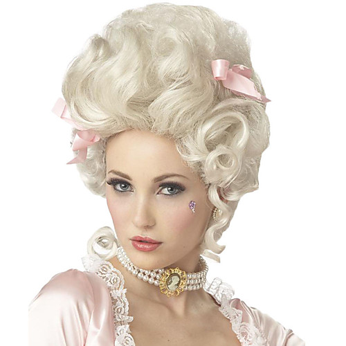 

white blonde marie antoinette princess wig for halloween costume