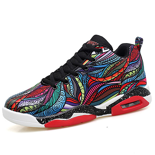 

Men's Comfort Shoes Fabric Fall / Winter Athletic Shoes Basketball Shoes Mid-Calf Boots Black / Red / Lace-up / EU40