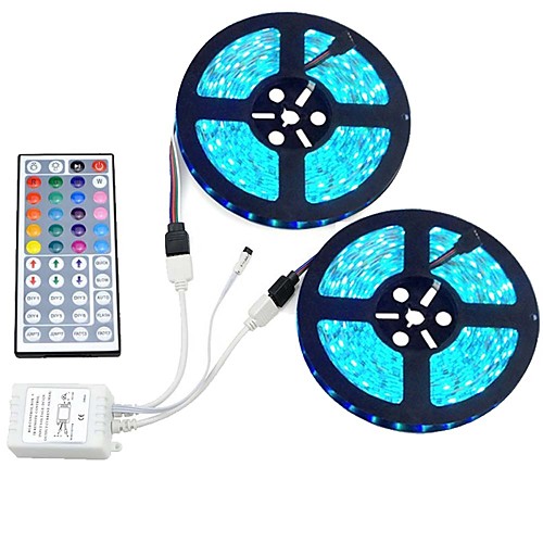 

1 комплект светодиодной ленты водонепроницаемый 5050 10 м (2 5 м) 600led с 44-клавишным 1to2 ик-контроллером