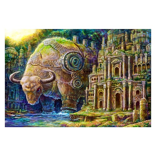 

1000 pcs Castle Bull Famous buildings Jigsaw Puzzle Adult Puzzle Jumbo Wooden Adults' Toy Gift